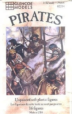 Glencoe Pirates (16) - Plastic Model Pirate Figure - 1/32 Scale - #02204