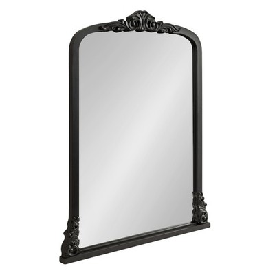Barberry Vintage Decorative Tall Arched Mirror, 28 x 35, Black, Large Antique...