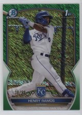 2023 Bowman Chrome Prospects Green Shimmer Refractor 38/99 Henry Ramos gh4