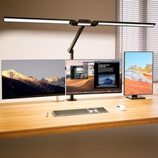 LED Architect Desk Lamp with Clamp - 24W Ultra Bright Adjustable Swing Arm Li...
