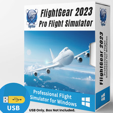 Flight Gear 2023 - Professional Flight Simulator For Windows PC / Laptop on USB