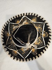 Vintage Pigalle Traditional Mexican Sombrero Black Velvet Elaborate Decoration