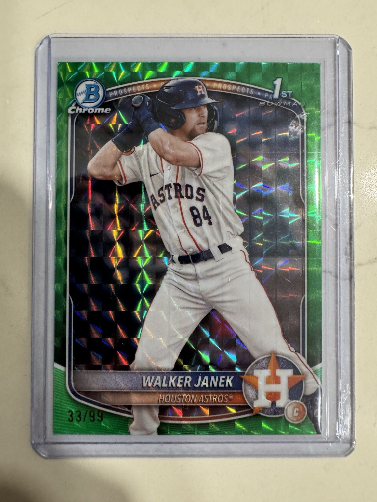 WALKER JANEK 2025 BOWMAN CHROME 1ST GREEN GEOMETRIC REFRACTOR /99