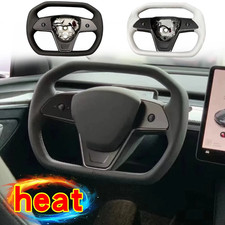 For Tesla Model 3 Y Heating Racing Sport Yoke Steering Wheel Cybertruck Style Na
