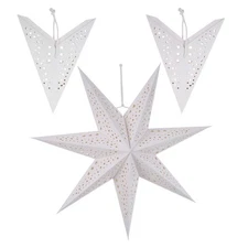  3 Pcs Paper Light Shade Decorative Lamp Shades Hanging Lanterns Stars Ceiling