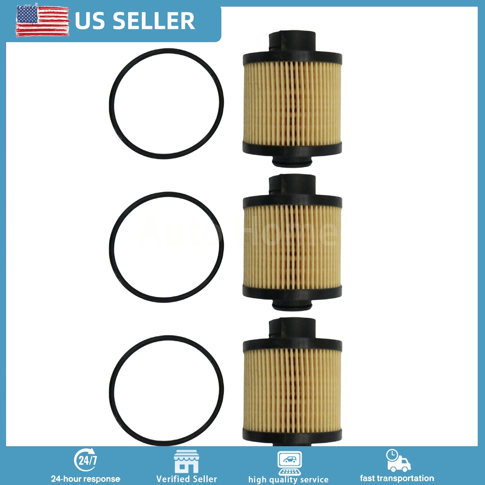 3Pcs Oil Filter Fits Lamborghini Gallardo Spyder Coupe Superleggera SE Base Nera