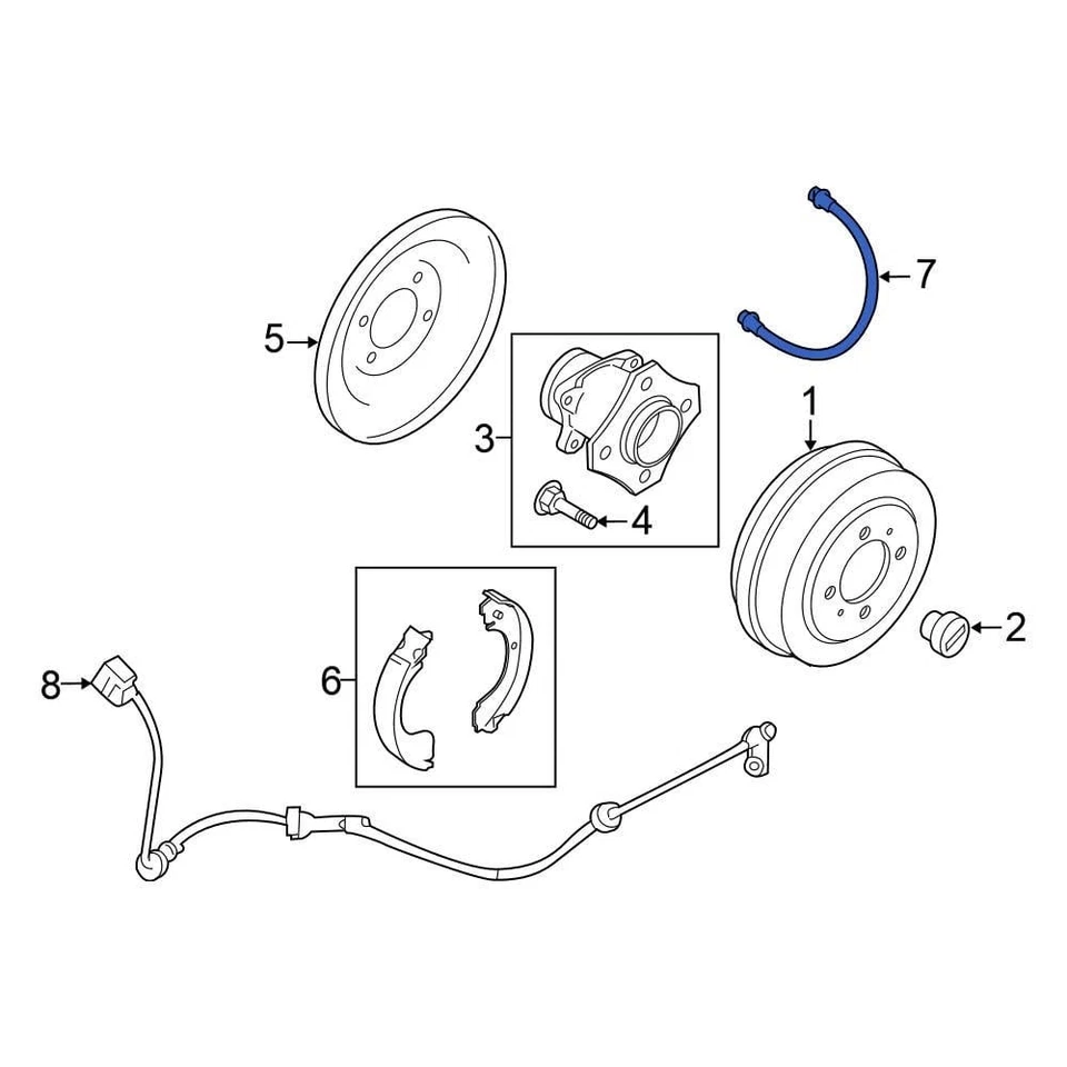 For Nissan Sentra 2013-2019 Nissan 462103SH5A Rear Brake Hydraulic Line Foto 2 de 2