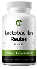 Lactobacillus Reuteri Probiotic Supplement 240 Tablets 1 Count Pack of 240 