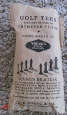 VERY UNIQUE VINTAGE BAG OF YOUNG'S GOLF TEES