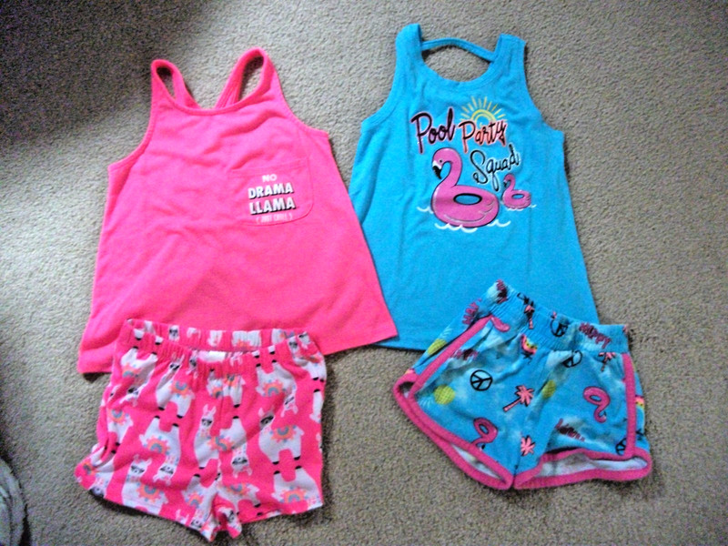 4 Piece Mixed Lot  6-6X Girl Pajamas, EUC