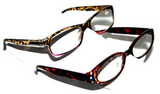 2 pair READING GLASSES Quality Womens Girls fashion with crystals Power 2.50
