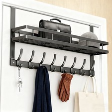 5/8 Hook Over The Door Hanger Clothes Coat Jacket Rack Towel Wall Holder Storage