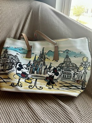 Dooney & Bourke Disney Mickey & Minnie Mouse Paris Scene Tote Bag, Medium