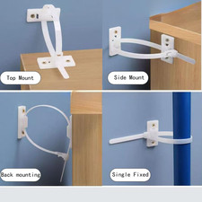 10-Pack Anti-Tip Furniture Wall Anchor Straps with Screws, Earthquake-Resista...