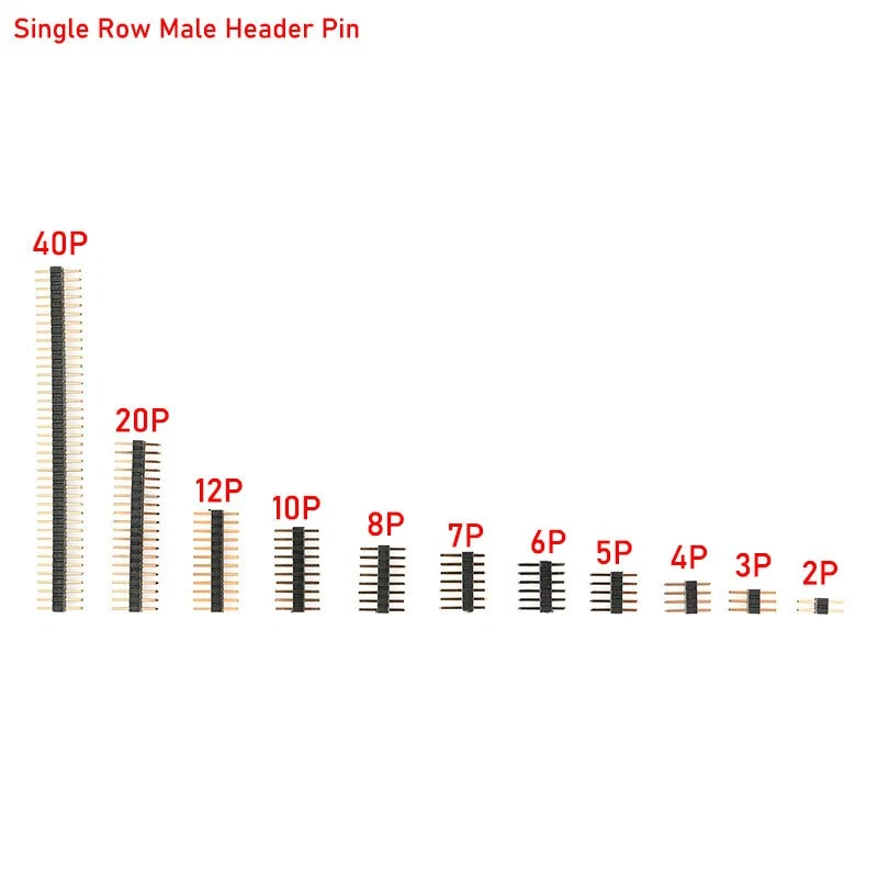 Double Row Connector 1.27mm Pitch 2P-40P PCB Male / Female Pin Header Single / - Image 2 of 4