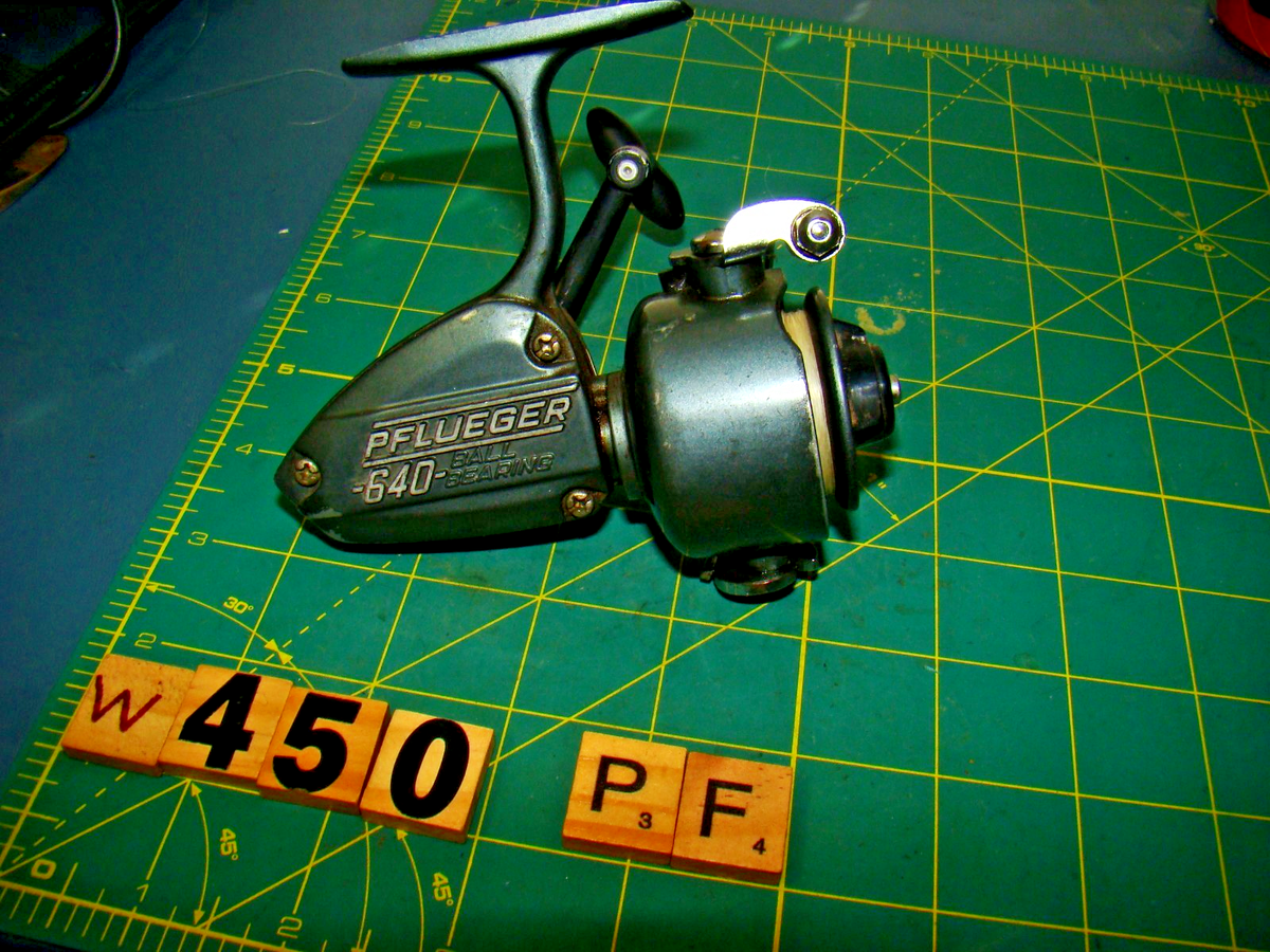 フ*ム様 PFLUEGER 640 スピニングリール ボールベアリング　大森製作 W0450 PF VINTAGE PFLUEGER 640 BALL BEARING SPINNING FISHING REEL