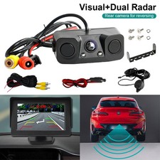 3 in 1 Parking Radar Detector Sensor LED Night Vision Waterproof Reverse Camera