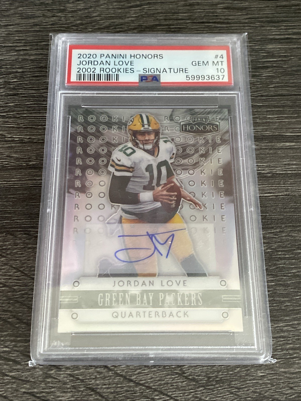 2020 Panini Honors Rookie Signature #4 Jordan Love AUTO RC /49 PSA 10