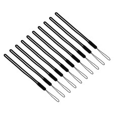 19cm Silicone Wrist Strap Lanyards, 10 Pcs Short Lanyard, Black