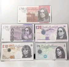 5 Ozzy Osbourne Tribute Banknotes SET Dion Kitson Limited Edition Black Sabbath