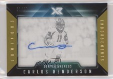 2017 Panini XR Luminous Endorsements Gold 1/10 Carlos Henderson #LE-CH Auto 0c2