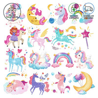 Glitzertattoos Einhorn 50 StüCk MäDchen Adventskalender FüLlung Geschenk