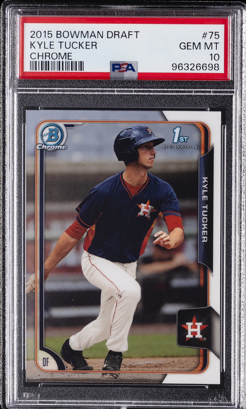2015 BOWMAN DRAFT CHROME #75 KYLE TUCKER PSA 10
