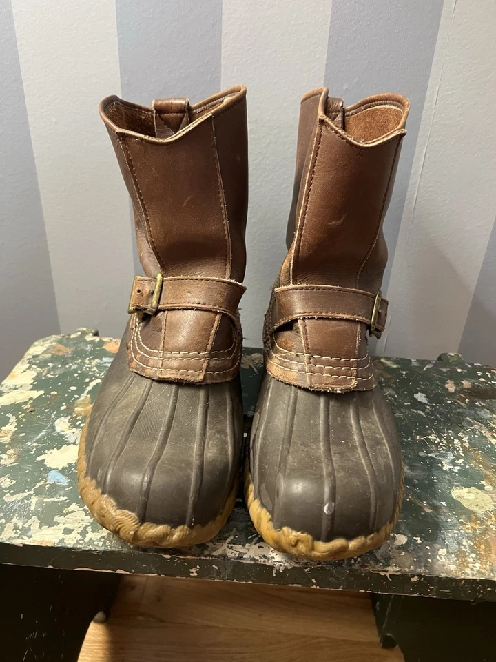 LL Bean Tumbona Hombre Talla 7, Mujer’s 8 Pato Botas Impermeables De Colección Caza Foto 4 de 4