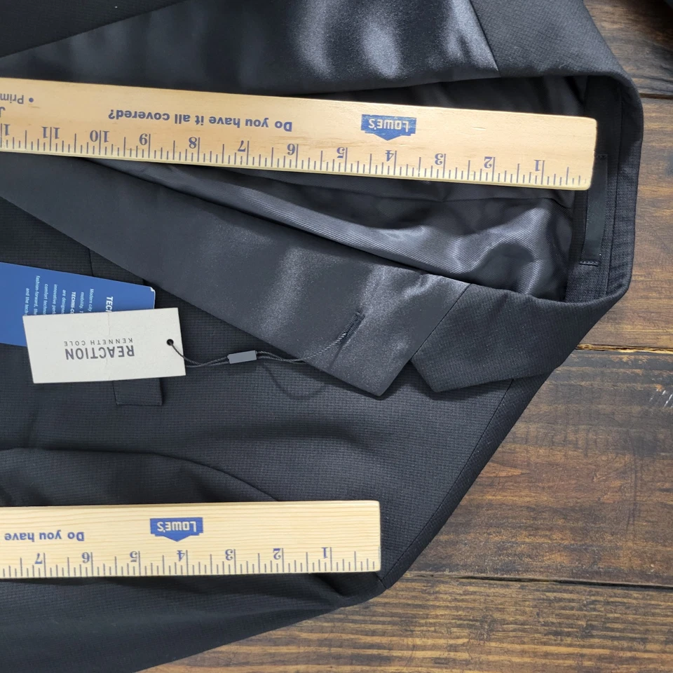 Kenneth Cole Reaction Men's Sport Coat Blazer Two Button Black Stretch 40L NEW - Image 4 of 4