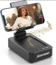 Cell Phone Stand with Wireless Bluetooth Speaker and Anti-Slip Base HD Surround