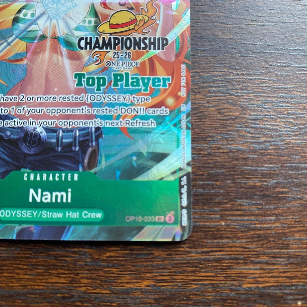 one piece card championship nami top player Overwhelmingly few in