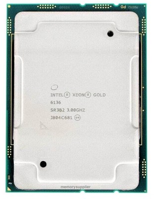 (Lot of 2) SR3B2 Intel Xeon Gold 6136 12-Core Processor Matching Pair Set