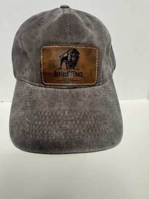 Buffalo Trace Leather Patch Hat Adjustable Unisex Baseball Cap - Buffalo Trace
