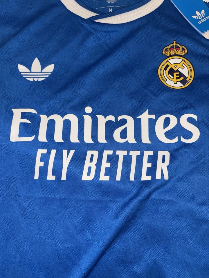 Men's Adidas Original Real Madrid 25-26 Third Soccer Jersey Blue Size M NWT - Image 2 of 4
