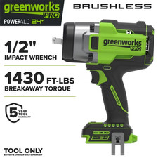 24V Brushless 1,430 ft-lb Breakaway Torque 1/2" Impact Wrench