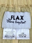 Flax By Jeanne Engelhart Textured Wide-Leg Pants Yellow M Linen Blend Seersucker — photo 7