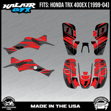 Graphics Kit for ATV Honda TRX 400EX (1999-2004) Blazing Series - RED-SHIFT