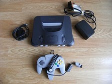 Nintendo N64 Console with Controller & Leads - Working