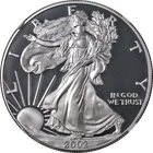 2002-W Silver American Eagle $1 NGC PF70 Ultra Cameo Brown Label - STOCK