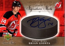 2006-07 Sweet Shot Signature Shots/Saves #SSBG Brian Gionta Auto - HKY