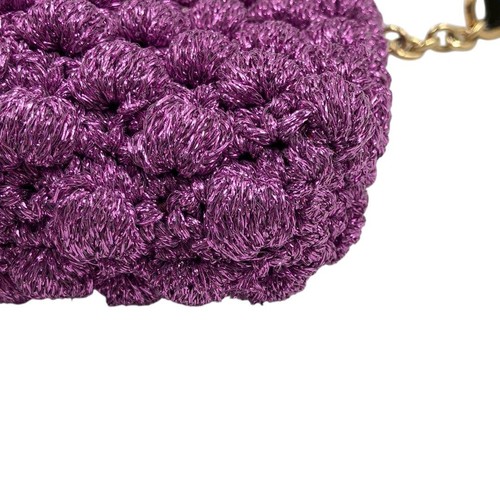 Dolce&Gabbana Shoulder bag Purple Logo metal fittings Gold Glitter mini shoulder - Picture 7 of 20