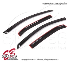 Black Tinted Out-Channel Vent Visor Deflector 4pcs For 2007-2011 Toyota Camry
