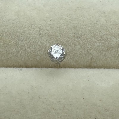 Studex 585 Single Earring 14K Real Diamond Woman s Fashion Stud White Diamond 