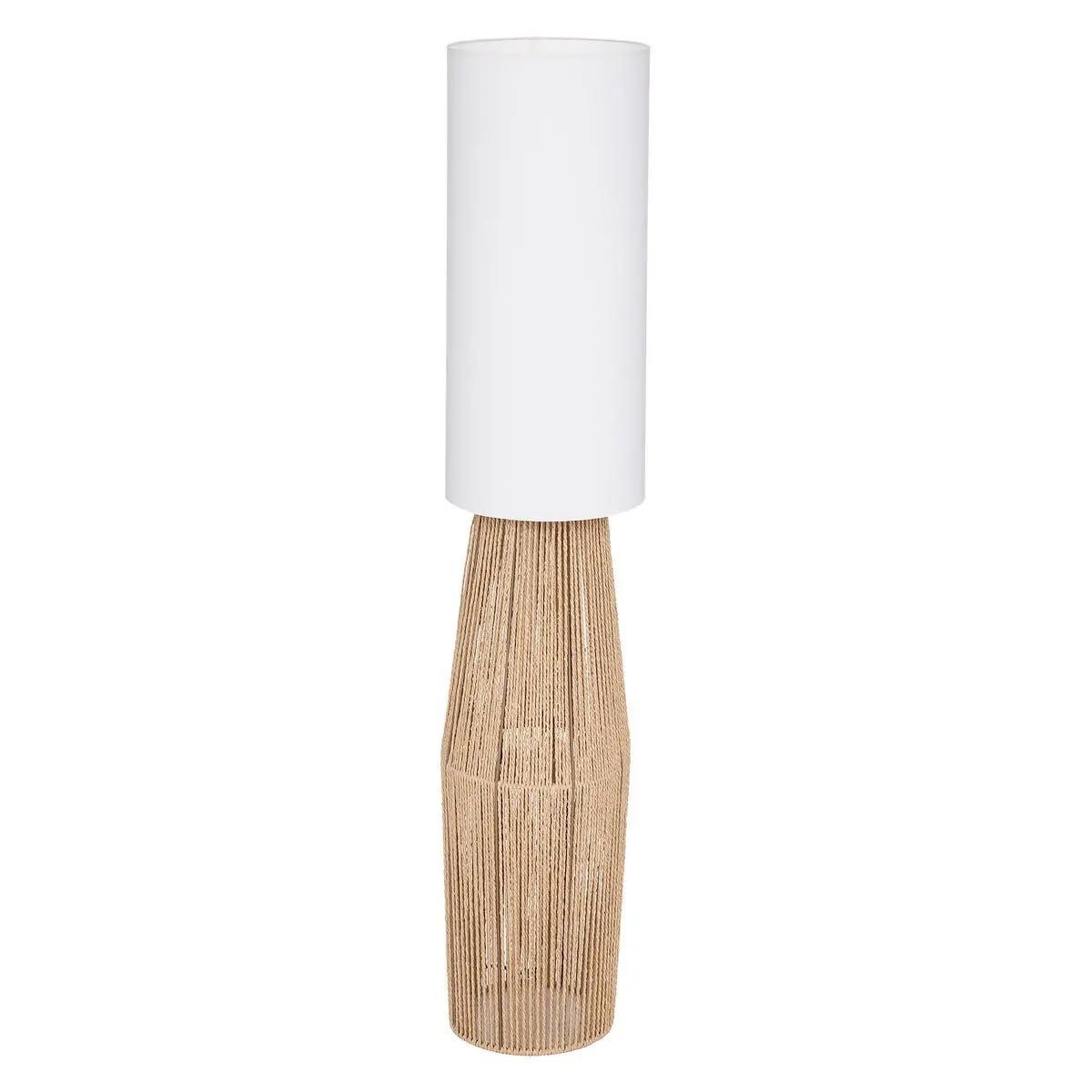 Lampadaire design Aissa luminaire de salon bicolore beige et blanc 130cm