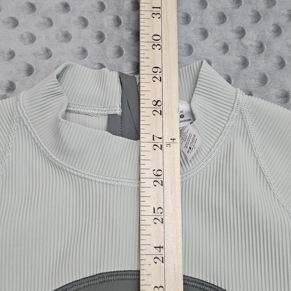 Lululemon Wade The Waters Manga Larga Una Pieza Talla 10 Gris Salvia Foto 4 de 4