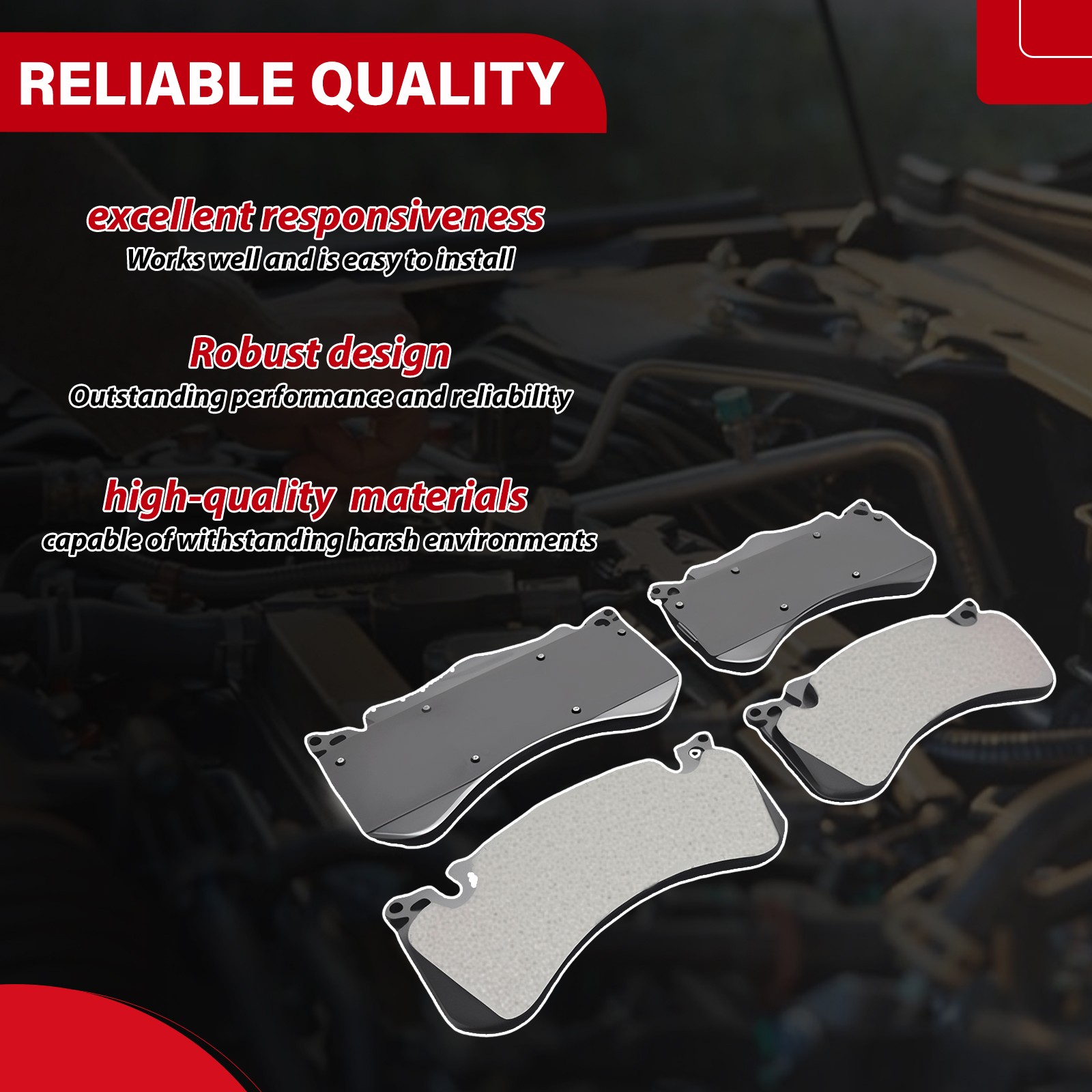 For Lamborghini Aventador Front & Rear Brake Pads W/Sensors 470698451 Brand New