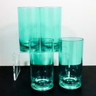 Teal Plastic Outdoor Entertain Dishes/Plates/Cups - 13 Piece Set plus 4 Napkins — photo 4