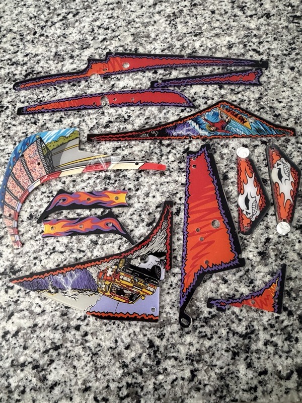 Williams NOS No Fear Pinball Playfield Plastic Set