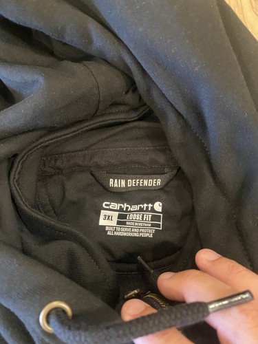Carhartt Sweatshirt Mens 3XL Black Rain Defender Loose Fit Heavyweight 1/4 Zip - Picture 5 of 5