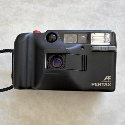 PENTAX AF Point & Shoot Film Camera Auto Focus Built-in Flash Black